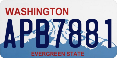 WA license plate APB7881