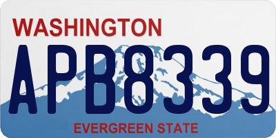 WA license plate APB8339