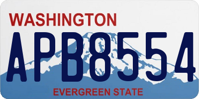 WA license plate APB8554