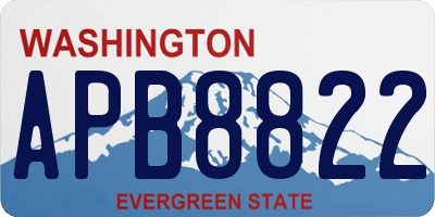 WA license plate APB8822