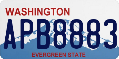 WA license plate APB8883