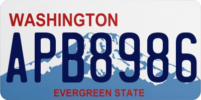 WA license plate APB8986