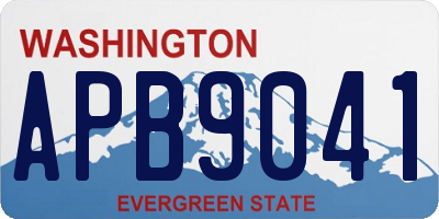 WA license plate APB9041