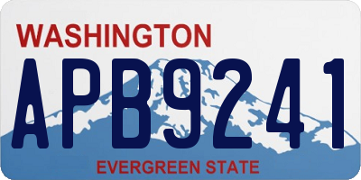 WA license plate APB9241