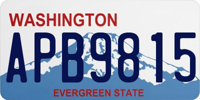 WA license plate APB9815