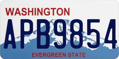 WA license plate APB9854