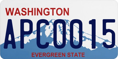WA license plate APC0015