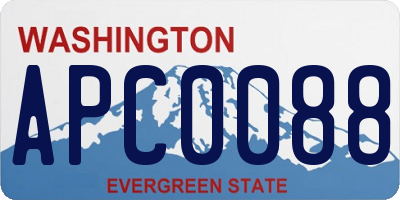 WA license plate APC0088