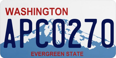 WA license plate APC0270