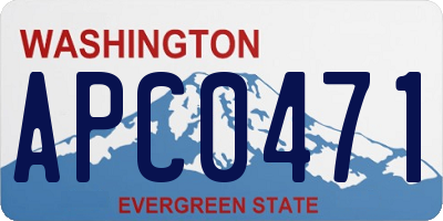 WA license plate APC0471