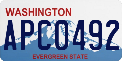WA license plate APC0492