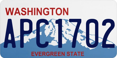 WA license plate APC1702