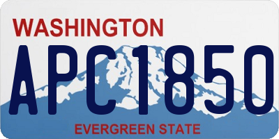 WA license plate APC1850