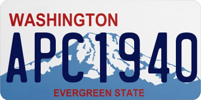 WA license plate APC1940