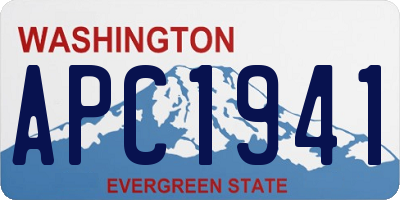 WA license plate APC1941