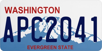 WA license plate APC2041