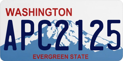 WA license plate APC2125