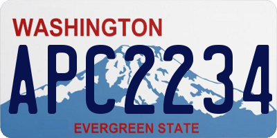WA license plate APC2234