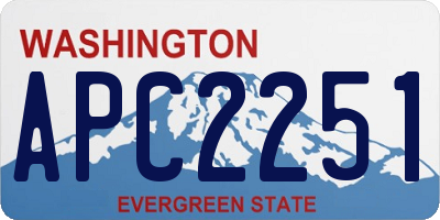 WA license plate APC2251
