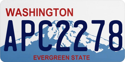 WA license plate APC2278