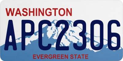 WA license plate APC2306