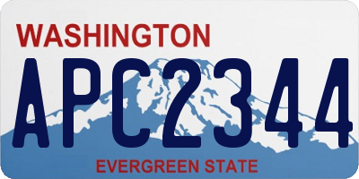WA license plate APC2344