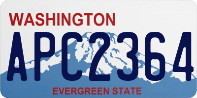 WA license plate APC2364
