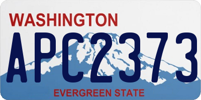 WA license plate APC2373
