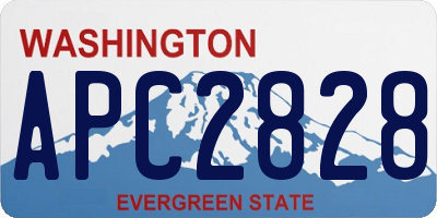 WA license plate APC2828