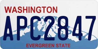 WA license plate APC2847