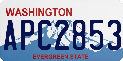 WA license plate APC2853