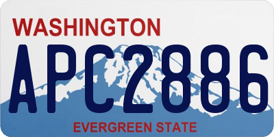 WA license plate APC2886