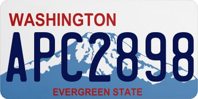 WA license plate APC2898