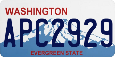 WA license plate APC2929