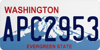 WA license plate APC2953