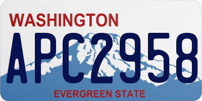 WA license plate APC2958