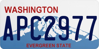 WA license plate APC2977