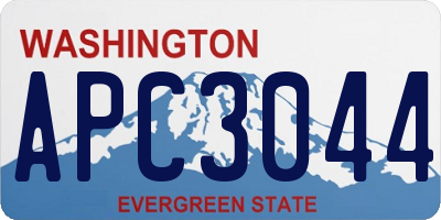 WA license plate APC3044