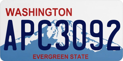 WA license plate APC3092