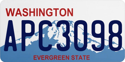 WA license plate APC3098