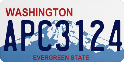 WA license plate APC3124