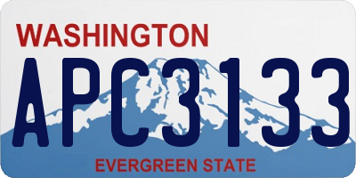 WA license plate APC3133