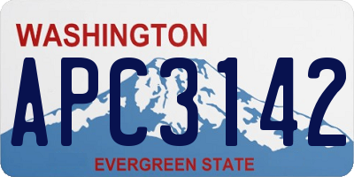 WA license plate APC3142