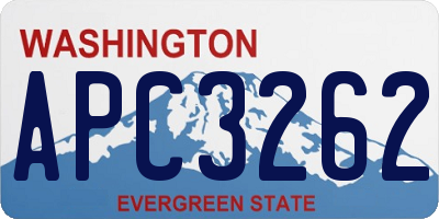WA license plate APC3262