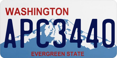 WA license plate APC3440