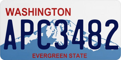 WA license plate APC3482