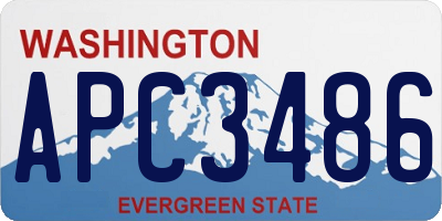 WA license plate APC3486