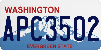 WA license plate APC3502
