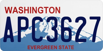 WA license plate APC3627