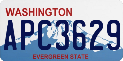 WA license plate APC3629